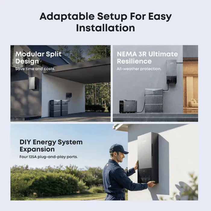 Anker Solix | Power Dock for E10 Automatic Backup Kit | 10-30 kW Turbo Output | Smart Grid & Storm-Guard