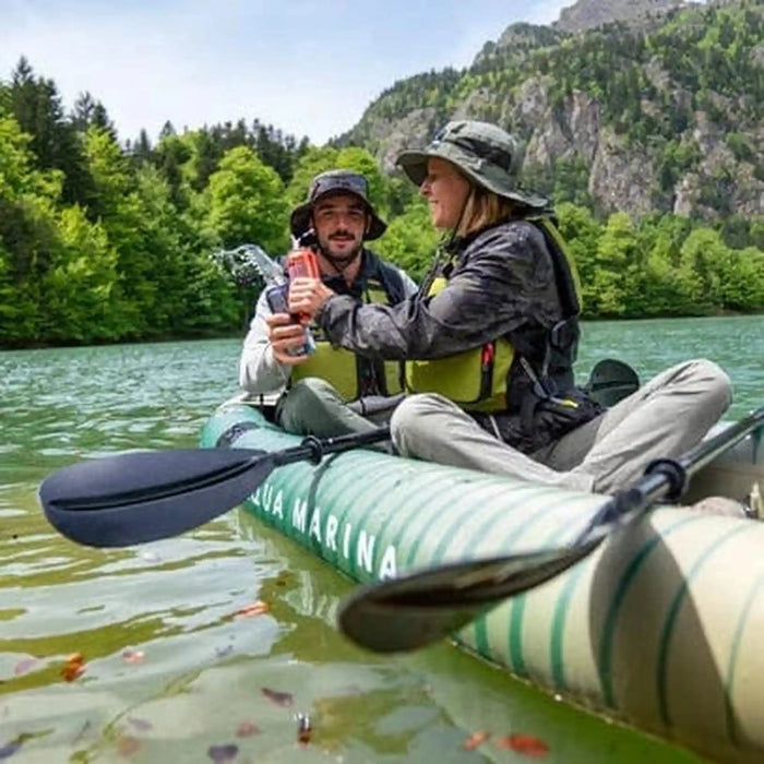 Aqua Marina | Caliber – Angling Kayak, 1/2-Person, 4.0m/35", DWF Deck, with Foldable Fishing Seat and Cup Holder Paddle Excluded