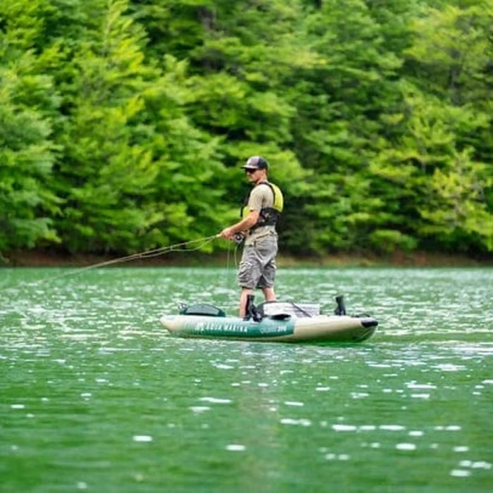Aqua Marina | Caliber – Angling Kayak, 1/2-Person, 4.0m/35", DWF Deck, with Foldable Fishing Seat and Cup Holder Paddle Excluded