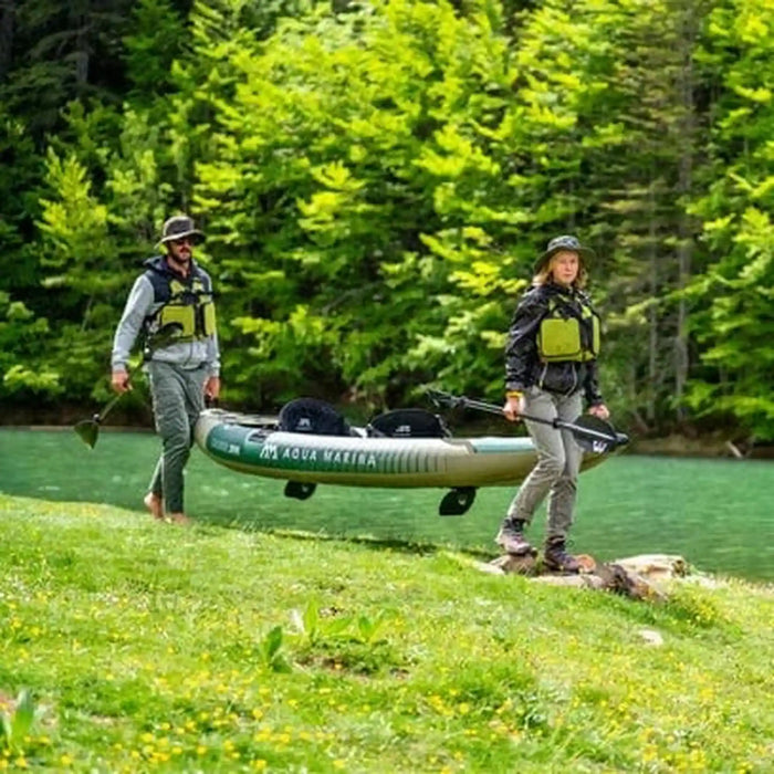 Aqua Marina | Caliber – Angling Kayak, 1/2-Person, 4.0m/35", DWF Deck, with Foldable Fishing Seat and Cup Holder Paddle Excluded