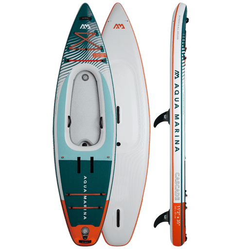 Aqua Marina | Cascade 11'2' – All-Around SUP-Kayak Hybrid Board, 1-Person, 3.4m/20cm with 2-in-1 DUAL-TECH Paddle