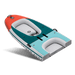 Aqua Marina | Cascade 13'2' Tandem – All-Around SUP-Kayak Hybrid Board for 2 Persons, 4.02m/20cm with Two 2-in-1 DUAL-TECH Paddles