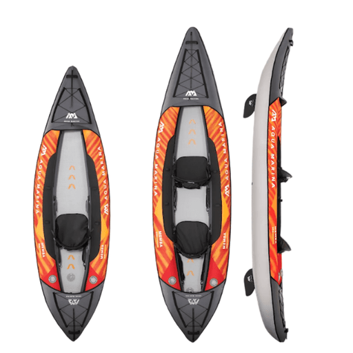 Aqua Marina | Memba Memba 12'10' -390 Recreational Kayak – 2-Person Inflatable Deck Kayak with Paddle Set