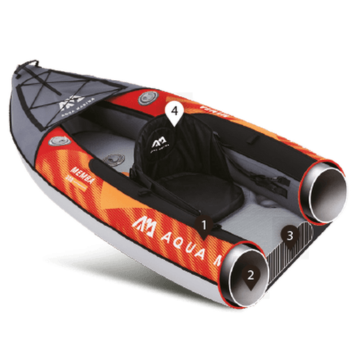 Aqua Marina | Memba Memba 12'10' -390 Recreational Kayak – 2-Person Inflatable Deck Kayak with Paddle Set