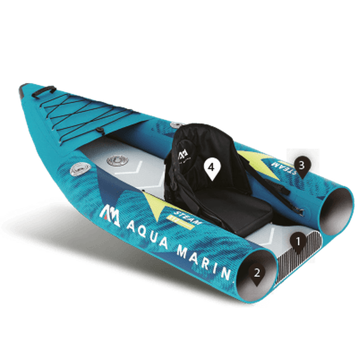 Aqua Marina | Steam-312 – Versatile/Whitewater Kayak, 1-Person, 3.12m/35", DWF Deck Paddle Excluded