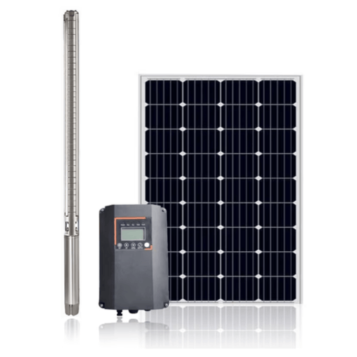 Backwood Solar | BWS 4″ AC/DC Sub Pump 20 GPM 1440′ Submersible Pump with Controller