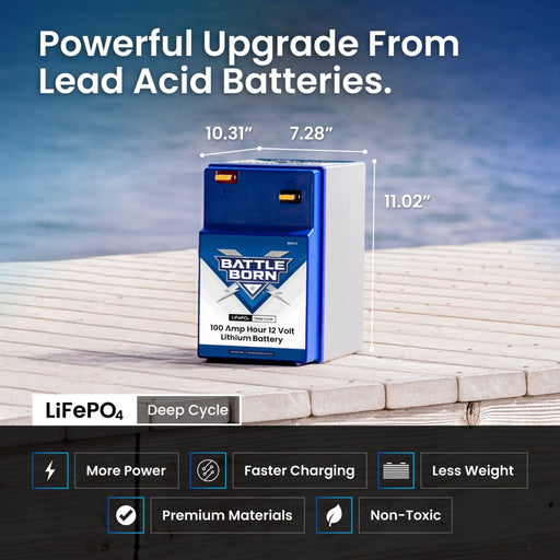 Battle Born | 100Ah 12V GC2 LiFePO4 Deep Cycle Battery