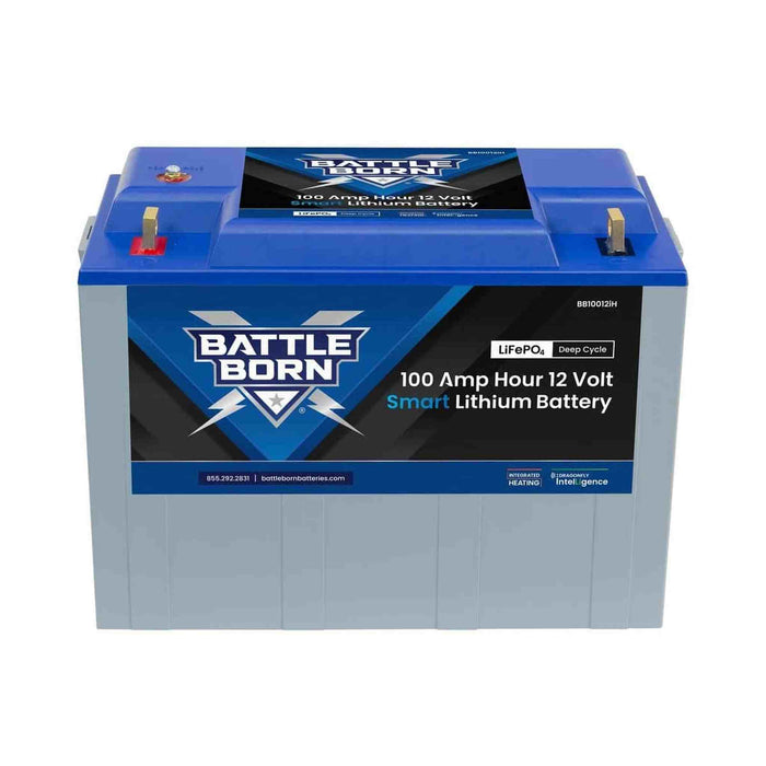 Battle Born | 100Ah 12V Smart Heated LiFePO4 Deep Cycle Battery Kit