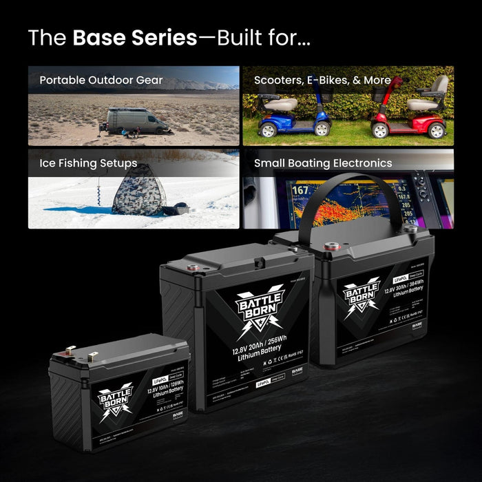 Battle Born Batteries | 10Ah 12V LiFePO4 Deep Cycle Battery | Base Series