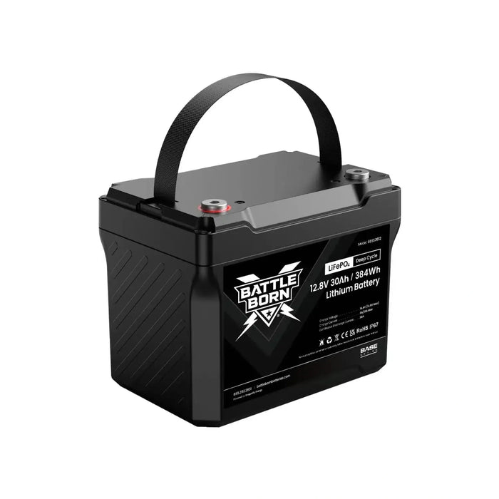 Battle Born Batteries | 30Ah 12V LiFePO4 Deep Cycle Battery | Base Series