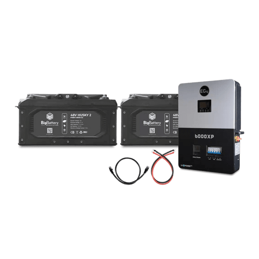 Big Battery | 48V 2X HUSKY 2 KIT – EG4 6K Off-Grid Inverter image 1