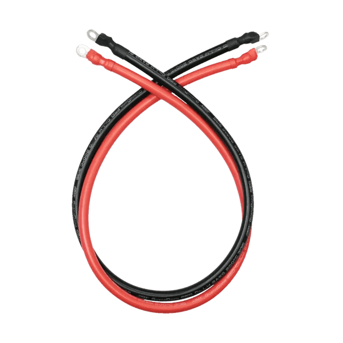 Big Battery | 4AWG Black and Red 21 Inches Ring to Ring Terminal Cable