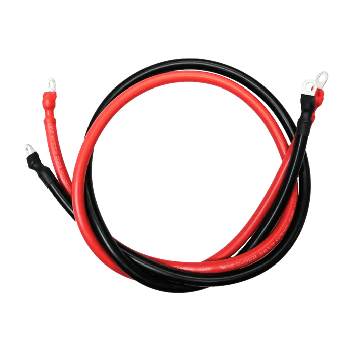 Big Battery | 4AWG Black and Red 3FT Ring to Ring Terminal Cable