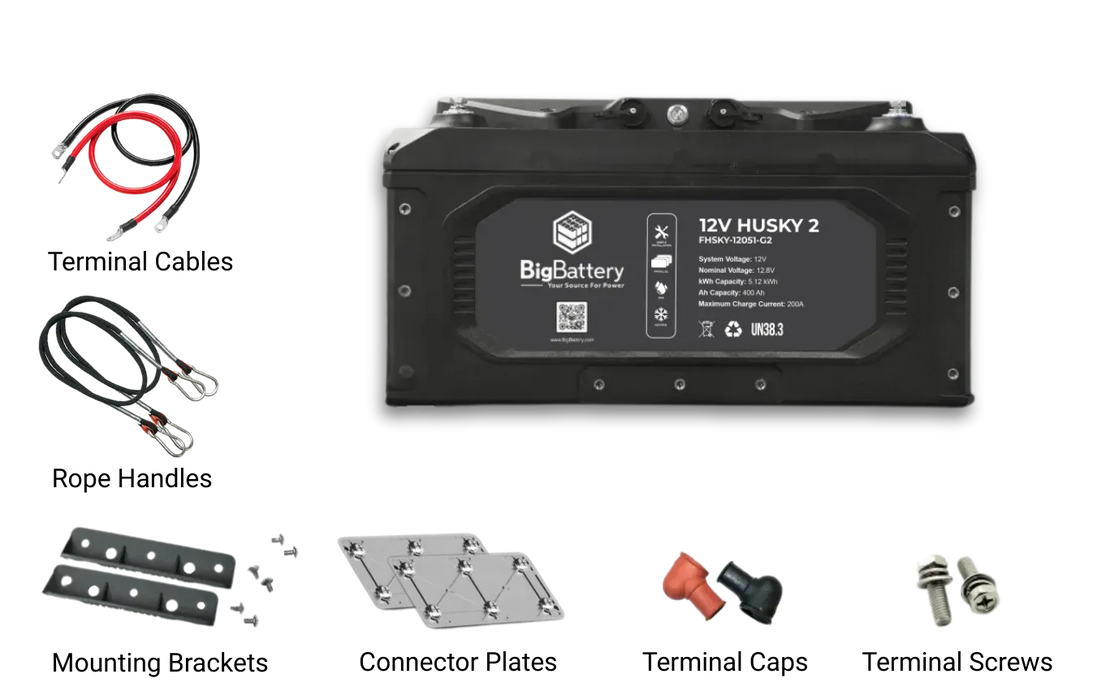 Big Battery | 12V HUSKY 2 INV Lithium Battery 5.12kWh 400Ah