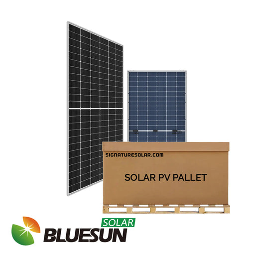 BlueSun | 460W Bifacial Solar Panel Silver | Up to 575W with Bifacial Gain | Full Pallet 36 - 16.56kW Total