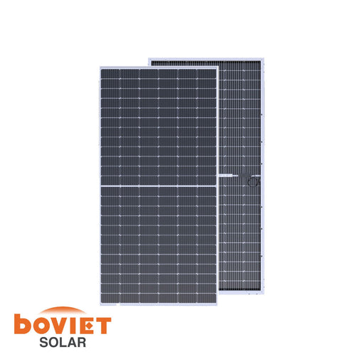 Boviet | 450W Bifacial Solar Panel Silver | Up to 540W with Bifacial Gain | BVM6612M-450S-H-HC-BF-DG | MINIMUM PURCHASE: 10