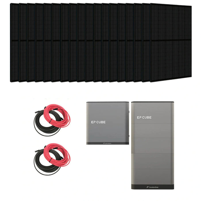 Canadian Solar | EP Cube | Energy Storage System | All-In-One Solar Backup Power | 9.9 kWh Battery + 8,000 Watts of Solar PV