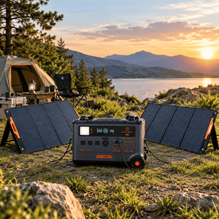 Oscal | PowerMax | 3600SE 3600W Portable Power Station + 2*400W Portable Solar Panels