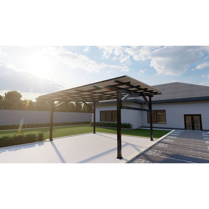 Chiko | USA Residential Steel Carport | Black | Solar Pergola | Solar Gazebo