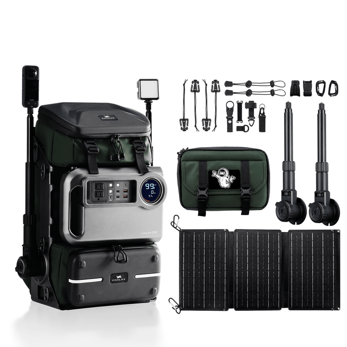 Coalax | Lancer300 Modular Power Backpack for Outdoor Work, Travel & Creation