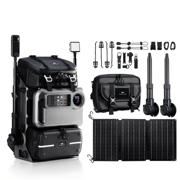 Coalax | Lancer300 Modular Power Backpack for Outdoor Work, Travel & Creation