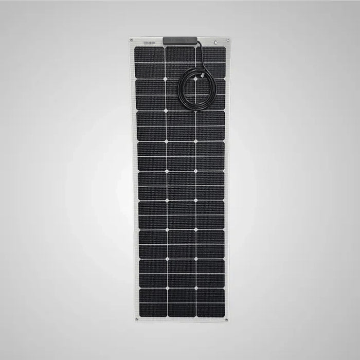 Custom Marine | 100 Watt Walkable Semi Rigid Shade Tolerant Solar Panel with Polycarbonate & J-Mount Brackets - Sunpower A+ Grade 24.4% Efficient Cells