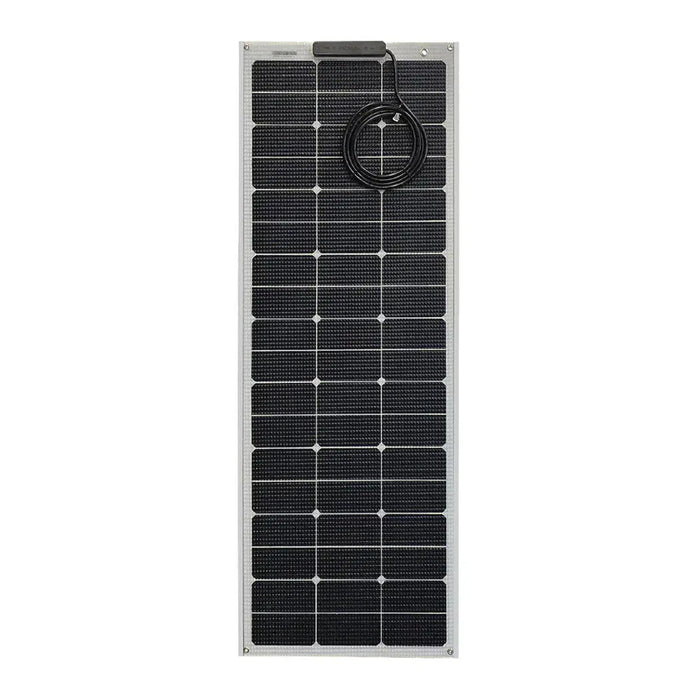 Custom Marine | 100 Watt Walkable Semi Rigid Shade Tolerant Solar Panel with Polycarbonate & J-Mount Brackets - Sunpower A+ Grade 24.4% Efficient Cells