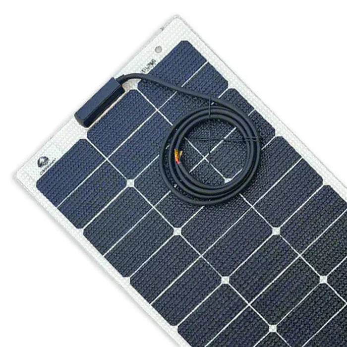 Custom Marine | 100 Watt Walkable Semi-Rigid Solar Panel - Carbon Fiber Series - Sunpower A+ Grade 24.4% Efficient Cells