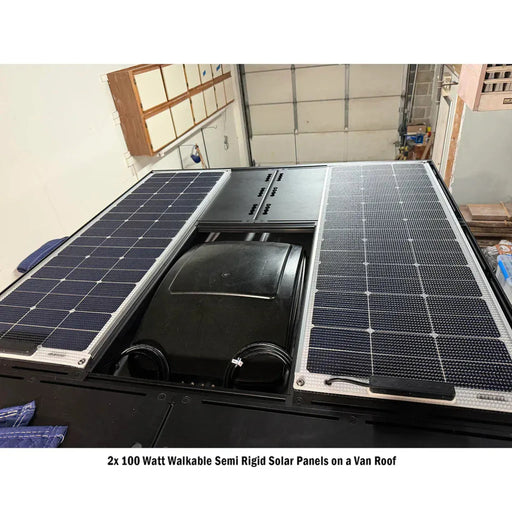 Custom Marine | 100 Watt Walkable Semi-Rigid Solar Panel - Carbon Fiber Series - Sunpower A+ Grade 24.4% Efficient Cells