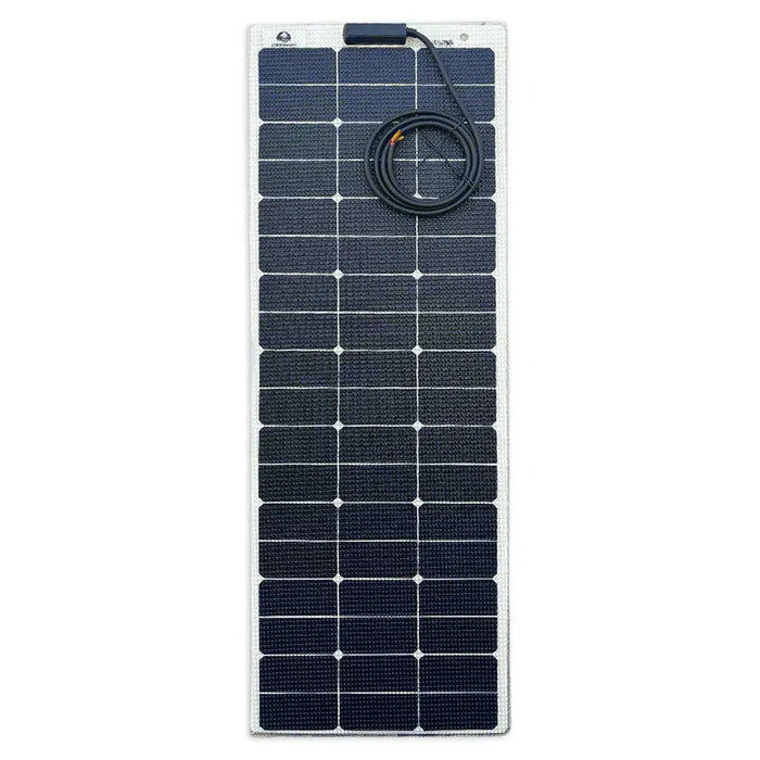 Custom Marine | 100 Watt Walkable Semi-Rigid Solar Panel - Carbon Fiber Series - Sunpower A+ Grade 24.4% Efficient Cells