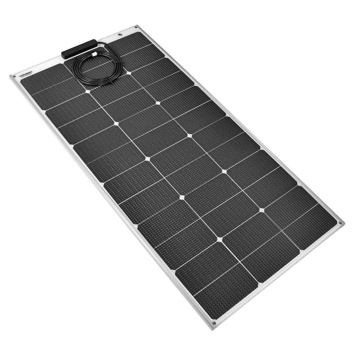 Custom Marine | 120 Watt Walkable Semi Rigid Solar Panel with Polycarbonate & J-Mount Brackets - Sunpower A+ Grade 24.4% Efficient Cells