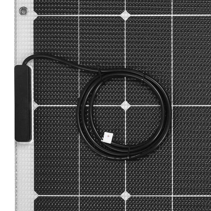 Custom Marine | 125 Watt Walkable Semi Rigid Solar Panel with Polycarbonate & J-Mount Brackets - Sunpower A+ Grade 24.4% Efficient Cells