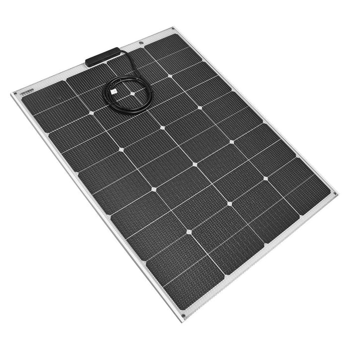 Custom Marine | 125 Watt Walkable Semi Rigid Solar Panel with Polycarbonate & J-Mount Brackets - Sunpower A+ Grade 24.4% Efficient Cells