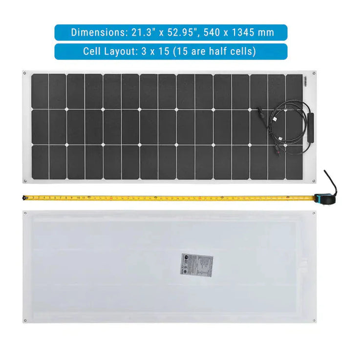 Custom Marine | 155 Watt Shade Tolerant Flexible Solar Panel - Sunpower A+ Grade 24.4% Efficient Cells