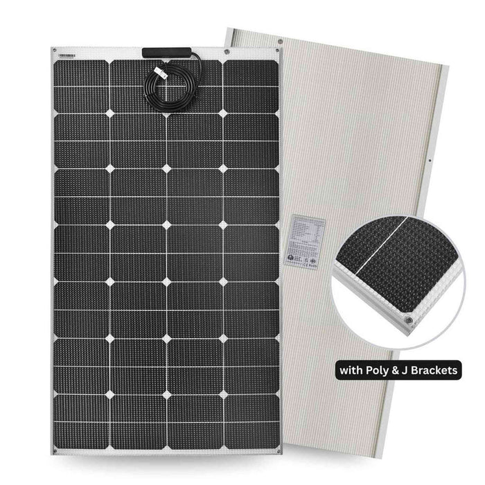Custom Marine | 165 Watt Walkable Semi Rigid Solar Panel - Sunpower A+ Grade 24.4% Efficient Cells