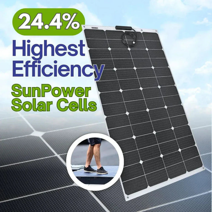 Custom Marine | 165 Watt Walkable Semi Rigid Solar Panel - Sunpower A+ Grade 24.4% Efficient Cells