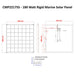 Custom Marine | 180 Watt Rigid Marine Solar Panel - Sunpower A+ Grade 24.4% Efficient Cells