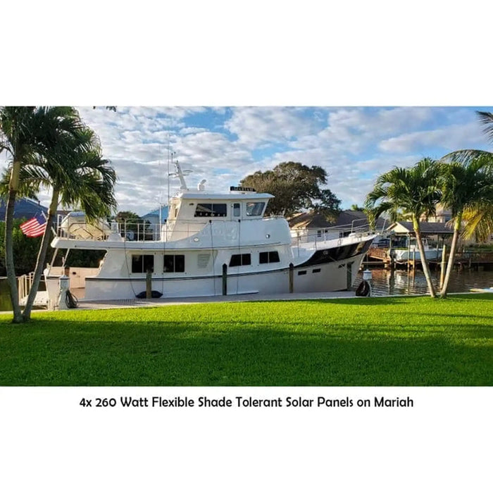 Custom Marine | 260 Watt Shade Tolerant Flexible Solar Panel - Sunpower A+ Grade 24.4% Efficient Cells
