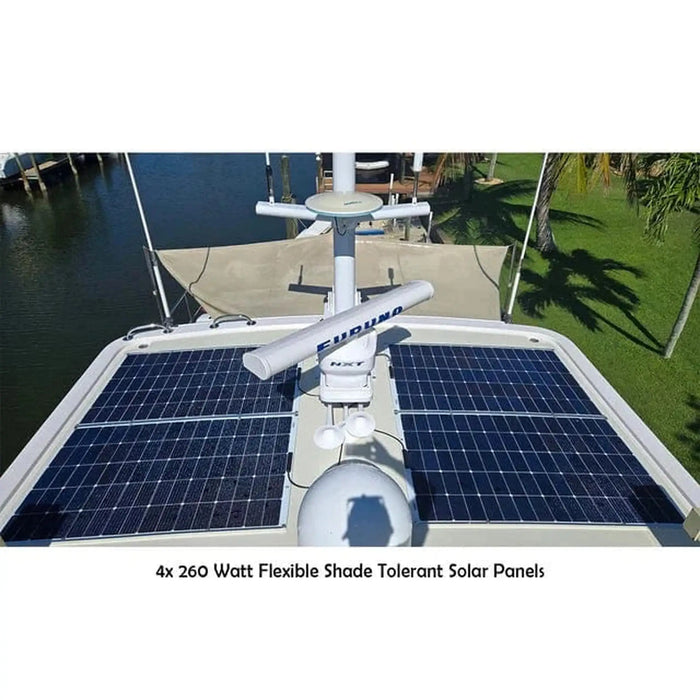 Custom Marine | 260 Watt Shade Tolerant Flexible Solar Panel - Sunpower A+ Grade 24.4% Efficient Cells