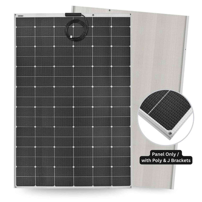 Custom Marine | 325 Watt Walkable Semi Rigid Shade Tolerant Solar Panel - Sunpower A+ Grade 24.4% Efficient Cells