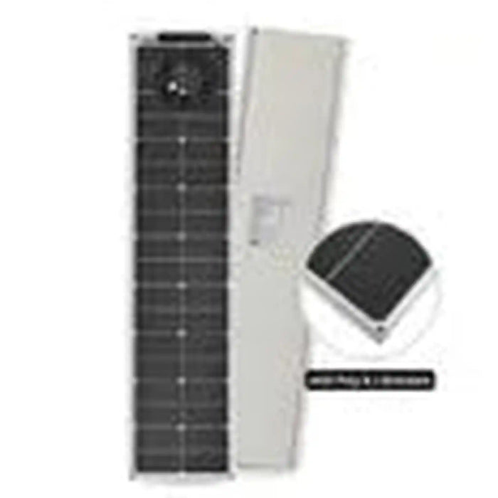 Custom Marine | 65 Watt Walkable Semi-Rigid Solar Panel with Polycarbonate & J-Mount Brackets - Sunpower A+ Grade 24.4% Efficient Cells