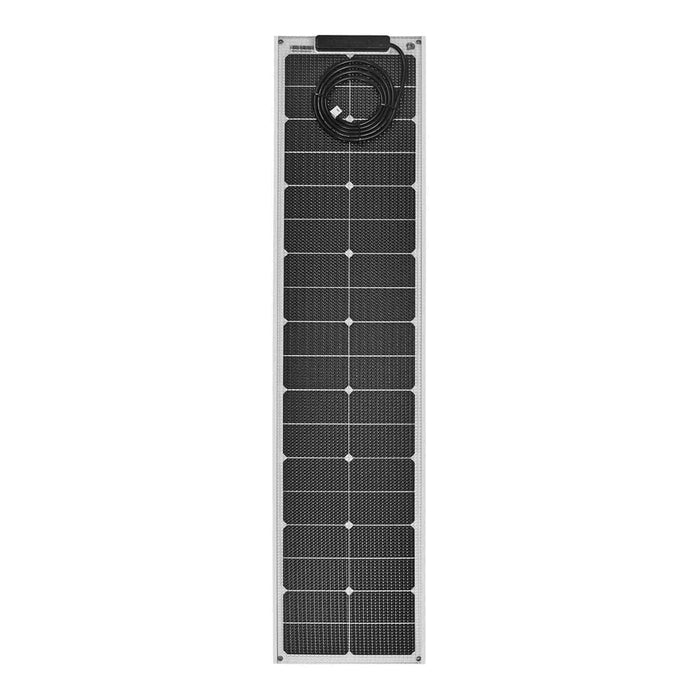 Custom Marine | 65 Watt Walkable Semi-Rigid Solar Panel with Polycarbonate & J-Mount Brackets - Sunpower A+ Grade 24.4% Efficient Cells