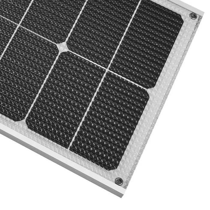 Custom Marine | 65 Watt Walkable Semi-Rigid Solar Panel with Polycarbonate & J-Mount Brackets - Sunpower A+ Grade 24.4% Efficient Cells