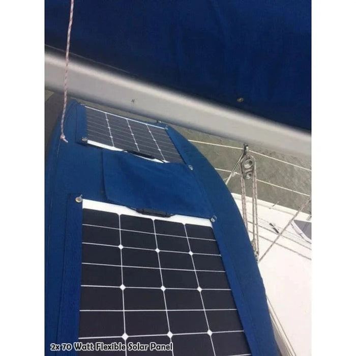Custom Marine | 70 Watt Flexible Marine Solar Panel - Sunpower A+ Grade 24.4% Efficient Cells