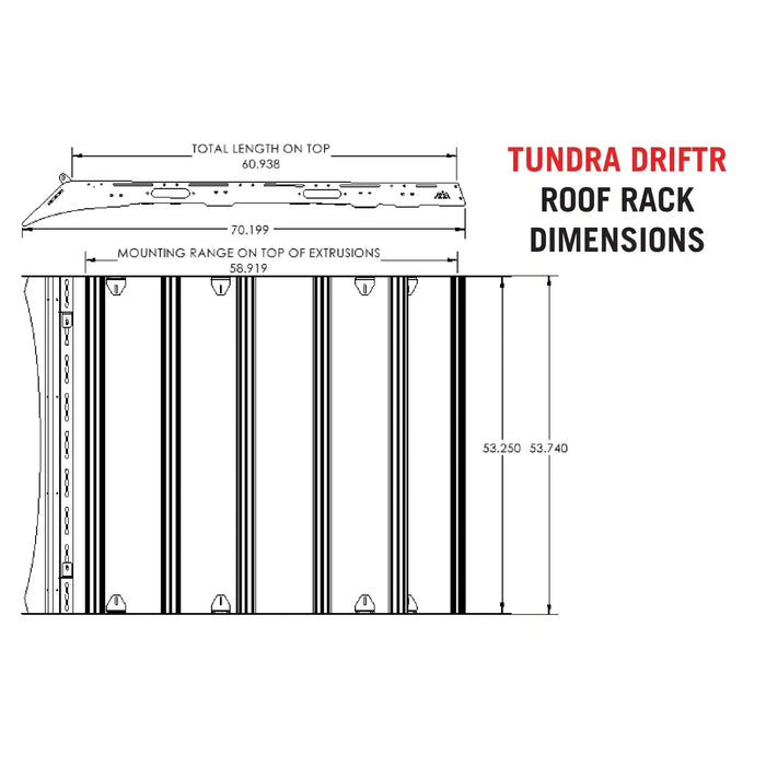 DRIFTR Toyota Tundra Roof Rack 2022-2026