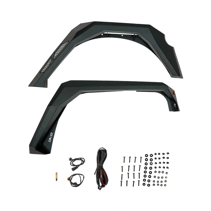DV8 Offroad | 2007-2018 Jeep Wrangler JK Armor Fender Flares | Front & Rear