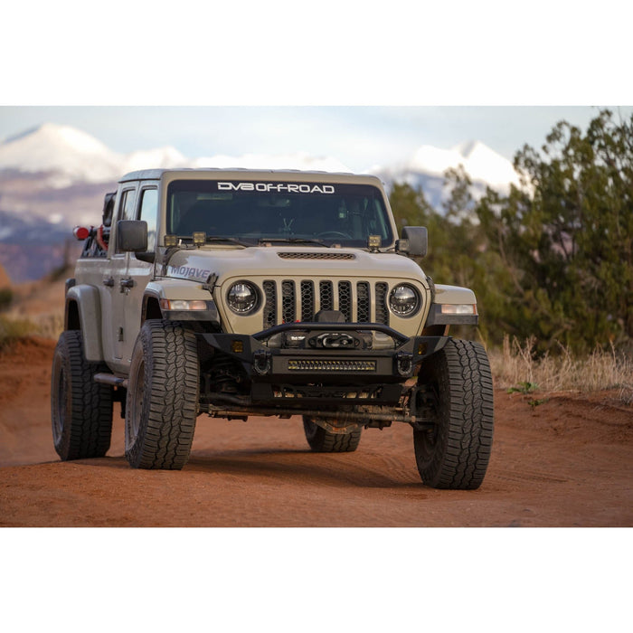 DV8 Offroad | 2007-2026 Jeep Wrangler JK/JL & Gladiator JT | FS-7 Mid-Width Winch Front Bumper