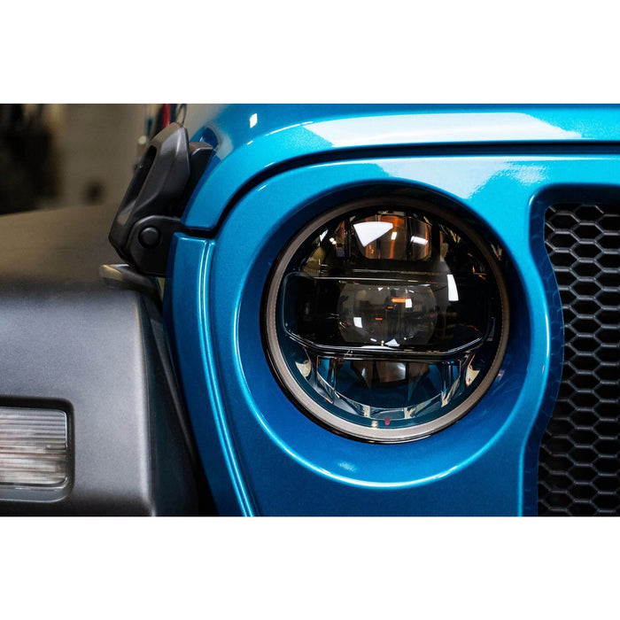 DV8 Offroad | 2018-2026 Jeep Wrangler JL & Gladiator JT LED Headlights - Black