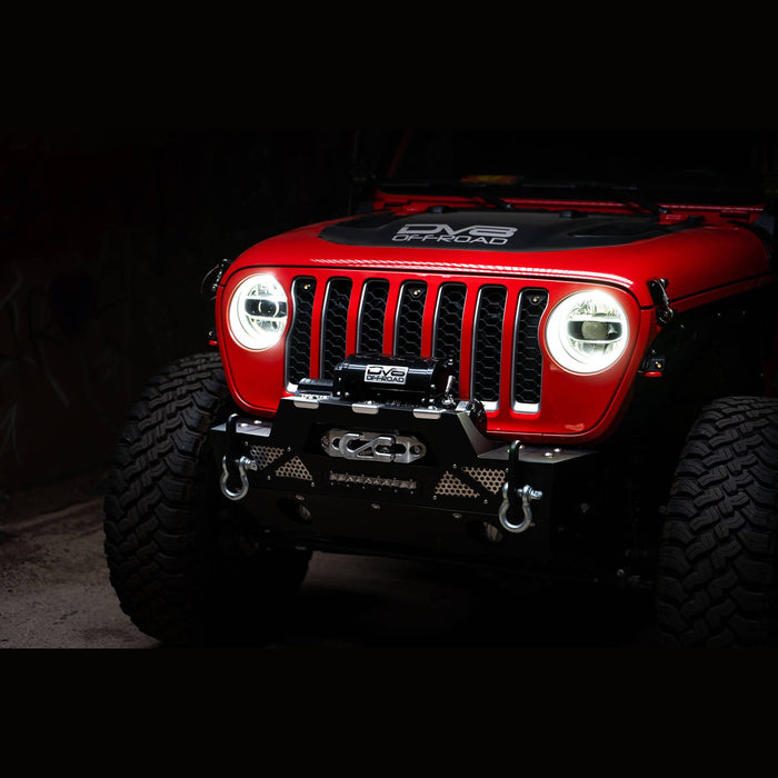 DV8 Offroad | 2018-2026 Jeep Wrangler JL & Gladiator JT LED Headlights | Chrome