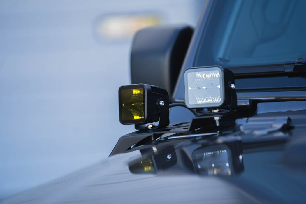 DV8 Offroad | 2018-2026 Jeep Wrangler JL &amp; Gladiator JT A-Pillar Dual Pod Light Mounts